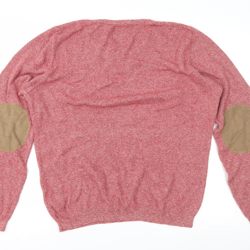Topman Mens Red  Knit Pullover Jumper Size M