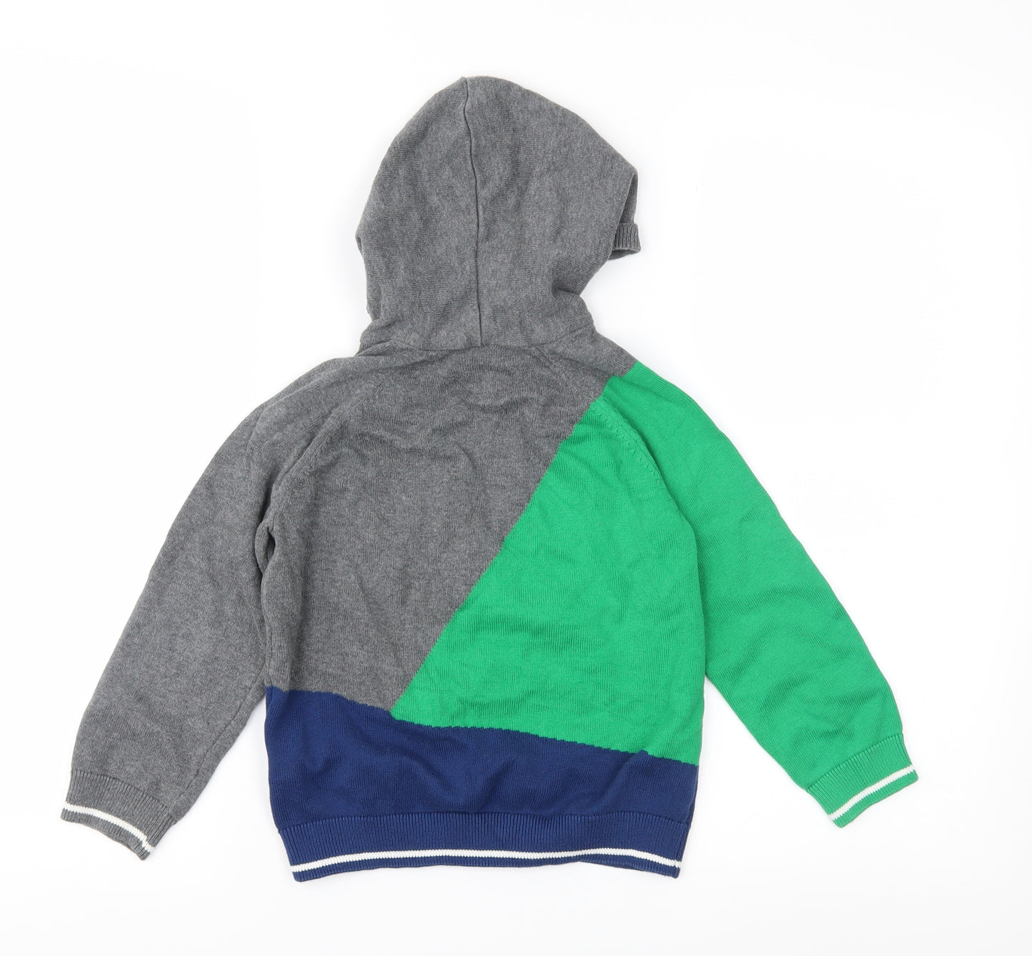LC Waikiki Boys Grey Colourblock Knit Pullover Jumper Size 5-6 Years