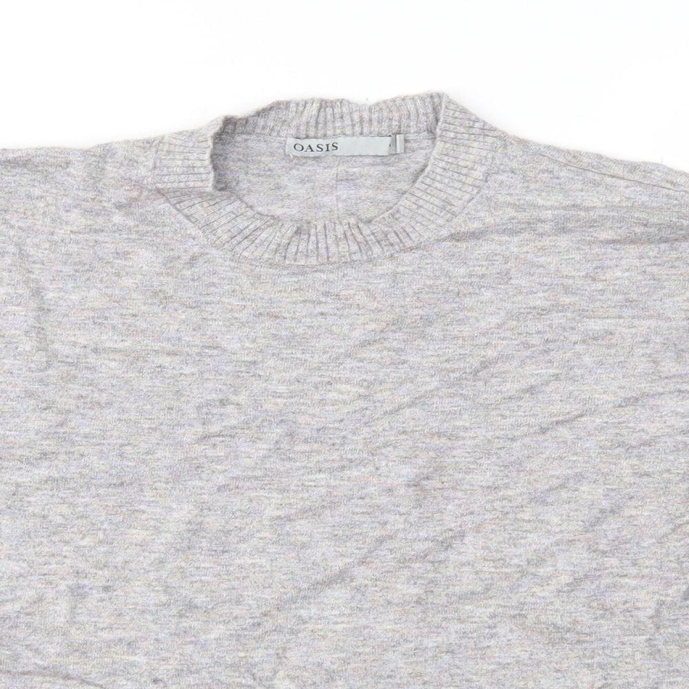 Oasis Womens Grey  Knit Pullover Jumper Size M