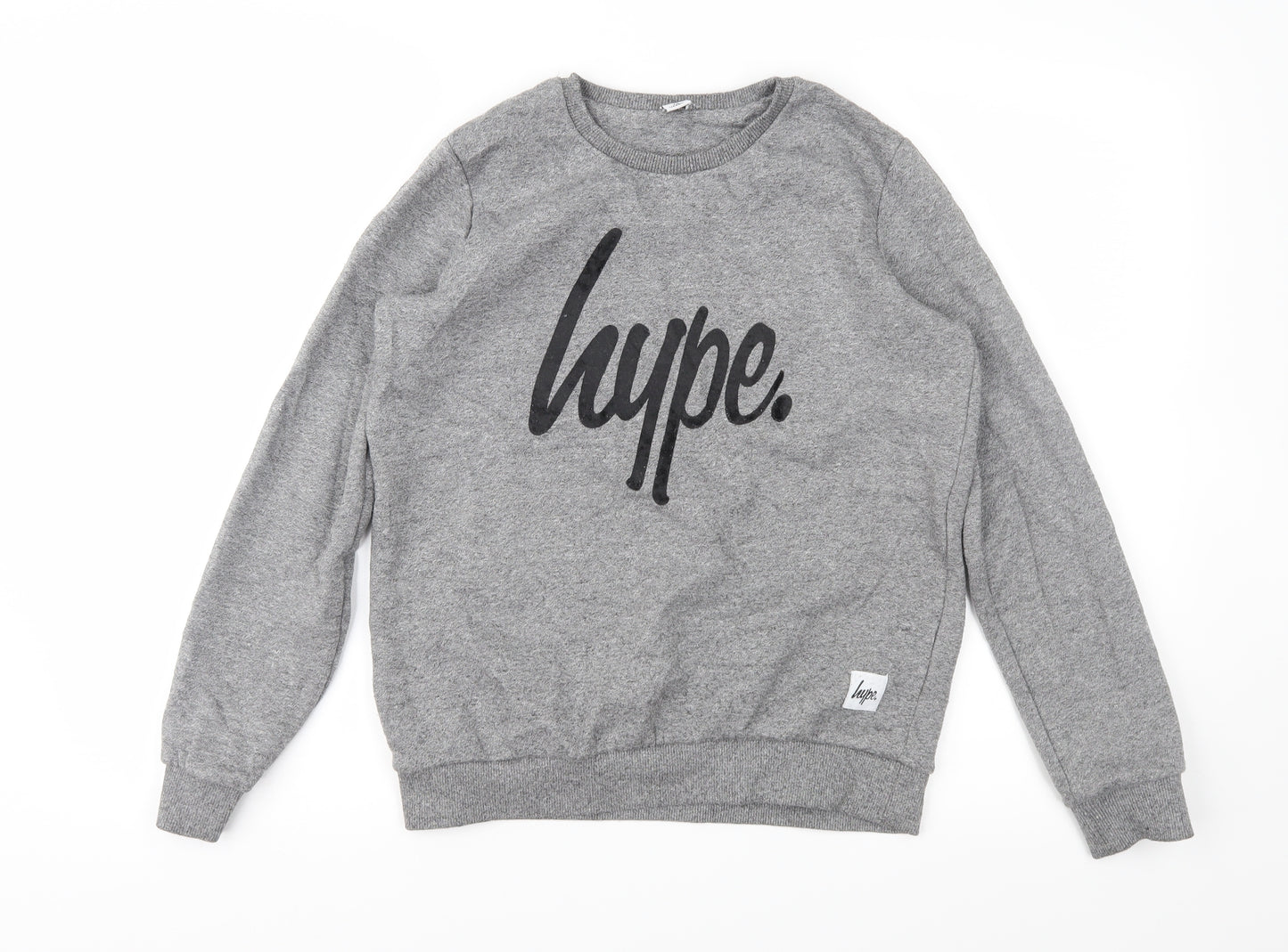 Hype Girls Grey   Pullover Sweatshirt Size 13 Years