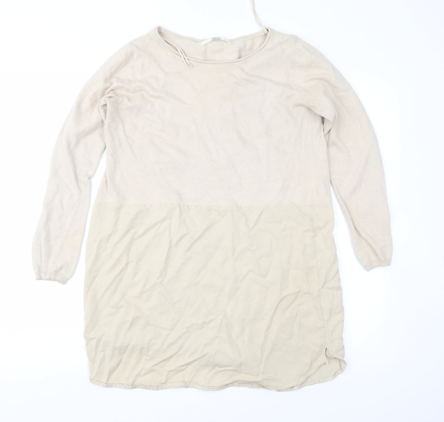 Only Womens Beige  Knit Jumper Dress  Size M