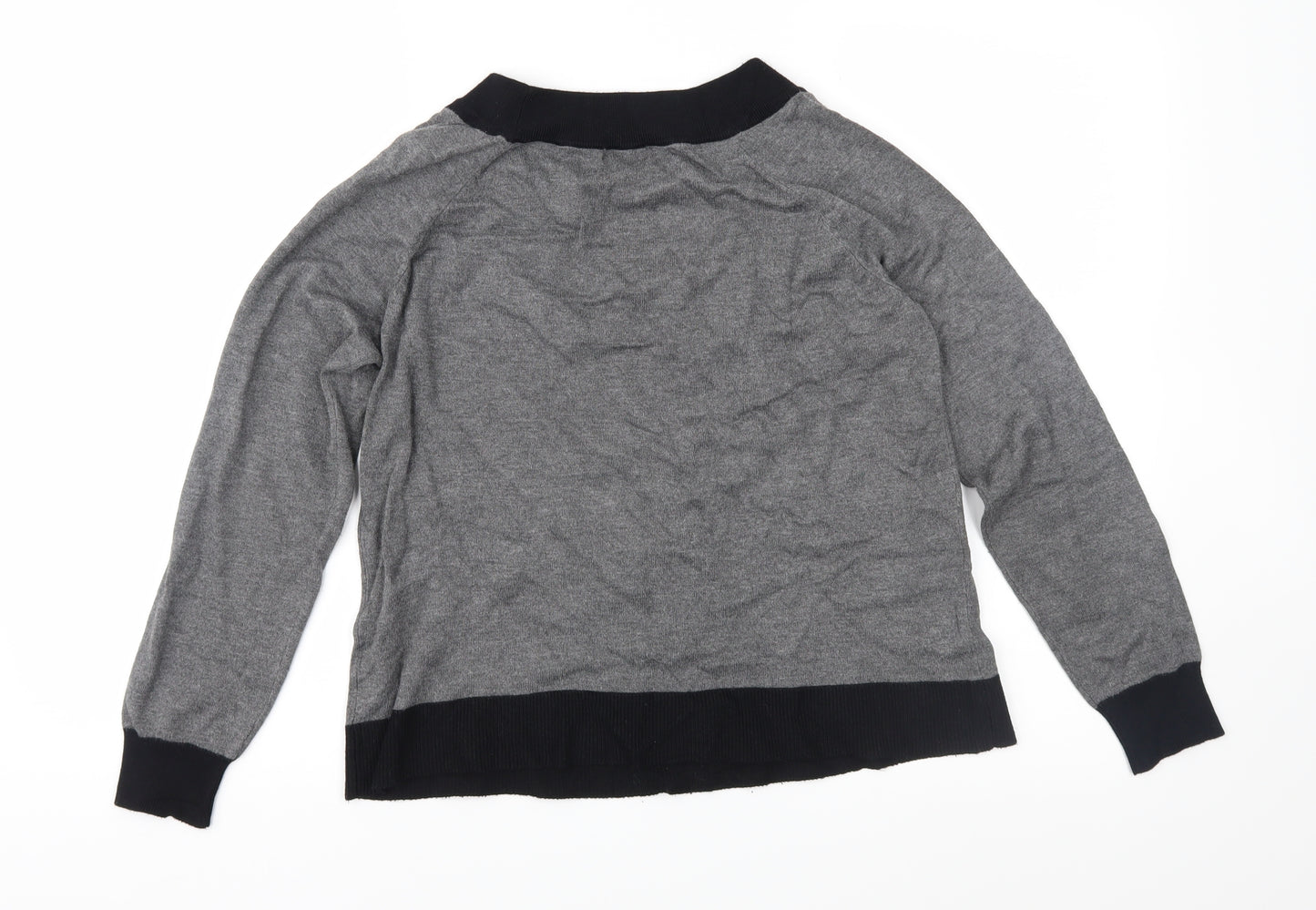 M&Co Womens Grey  Knit Pullover Jumper Size L
