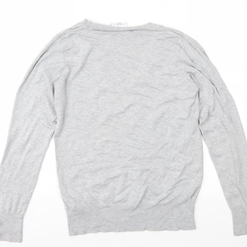 New Look Womens Grey  Knit Pullover Jumper Size 10