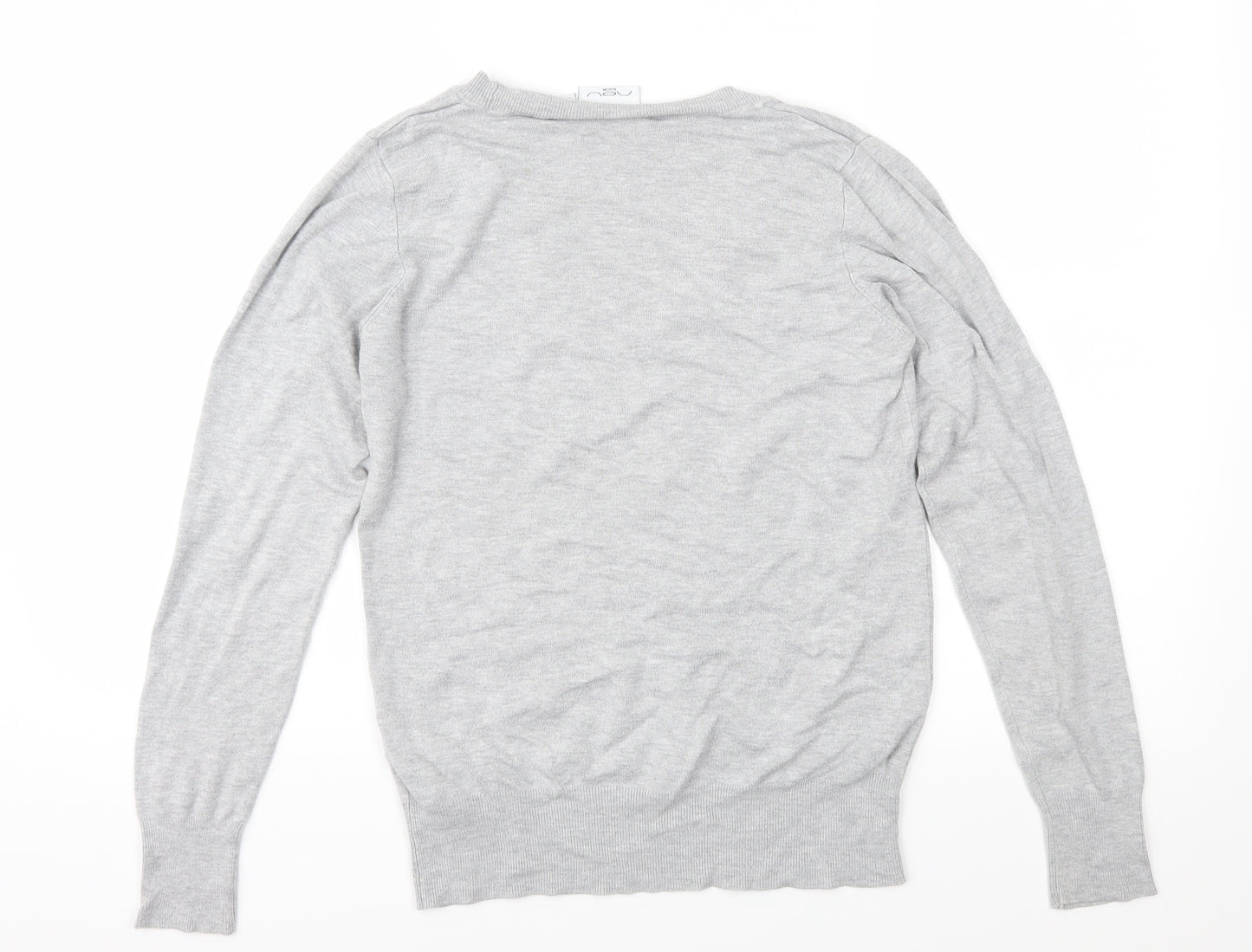 New Look Womens Grey  Knit Pullover Jumper Size 10