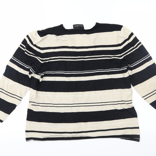 Principles Womens Brown Striped Knit Pullover Jumper Size 18