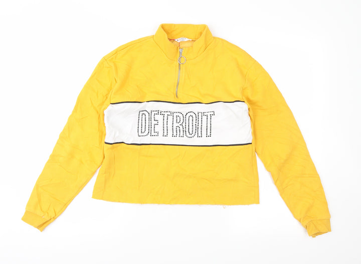 Candy Couture Girls Yellow   Pullover Sweatshirt Size 15 Years