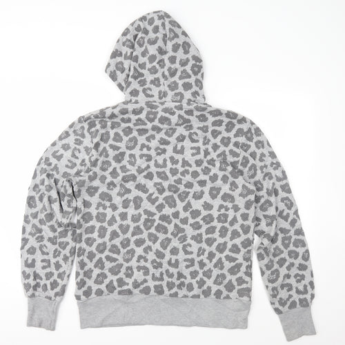 Worn By Womens Green Animal Print  Pullover Hoodie Size M