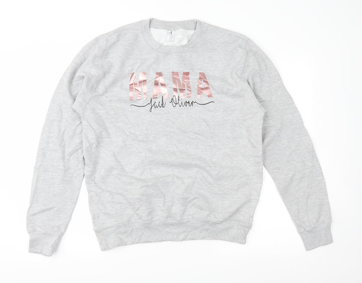 Awdis Womens Grey   Pullover Sweatshirt Size M
