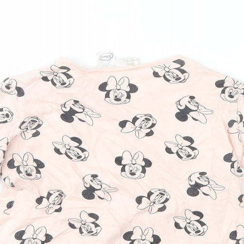 Disney Girls Pink Geometric Jersey Basic T-Shirt Size 18-24 Months  - MINNIE MOUSE
