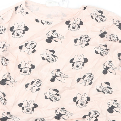Disney Girls Pink Geometric Jersey Basic T-Shirt Size 18-24 Months  - MINNIE MOUSE