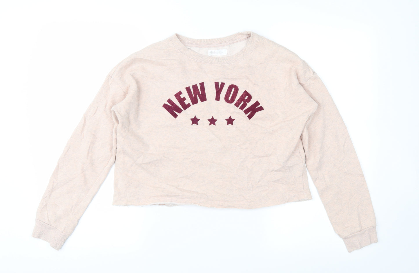 H&M Girls Pink   Pullover Sweatshirt Size 15 Years