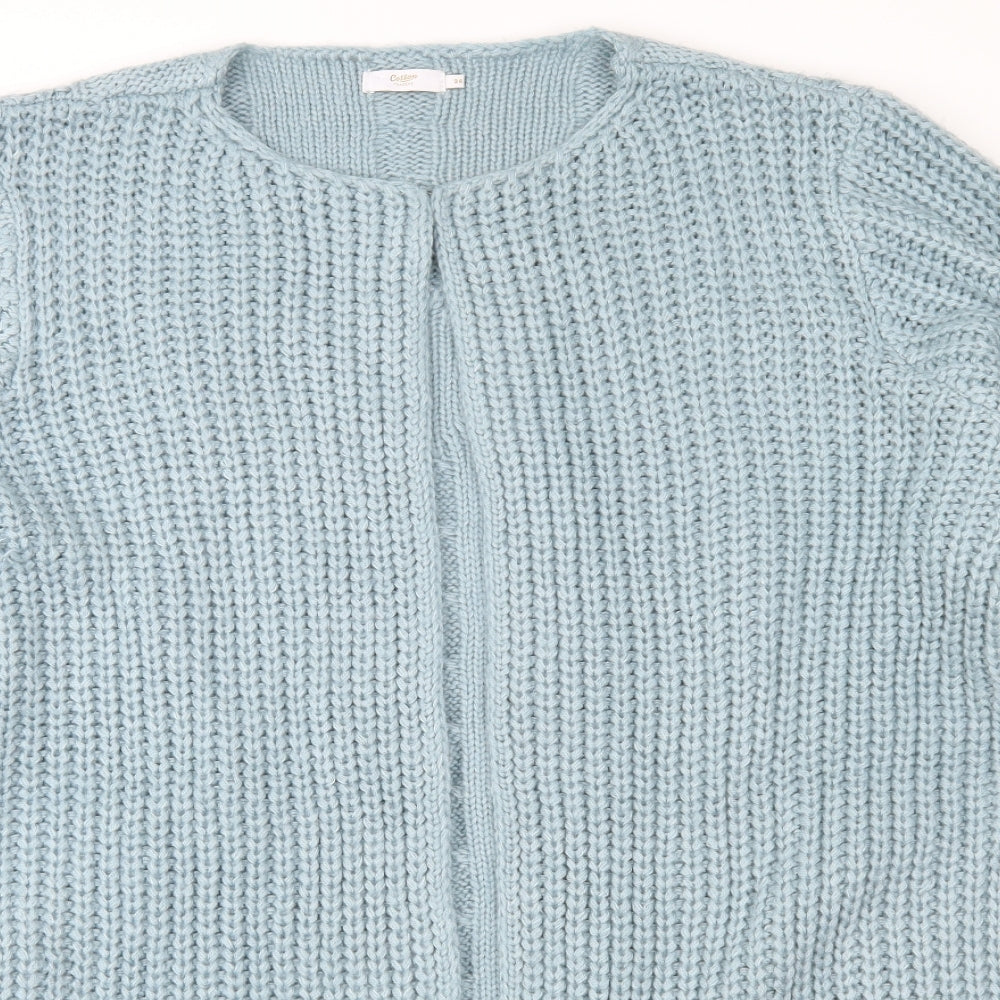 Cotton Traders Womens Blue  Knit Cape Jumper Size 24