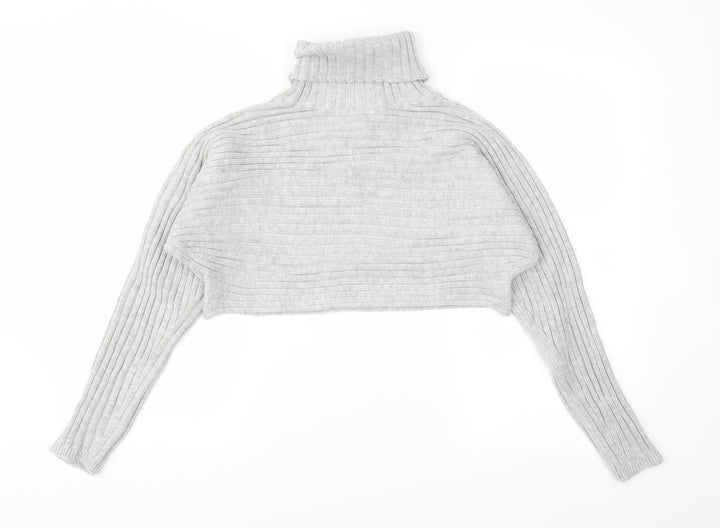 New Look Womens Grey Knit Pullover Jumper Size S