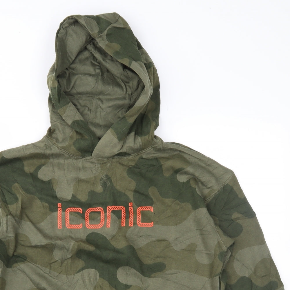 Primark Boys Green Camouflage  Pullover Hoodie Size 14-15 Years