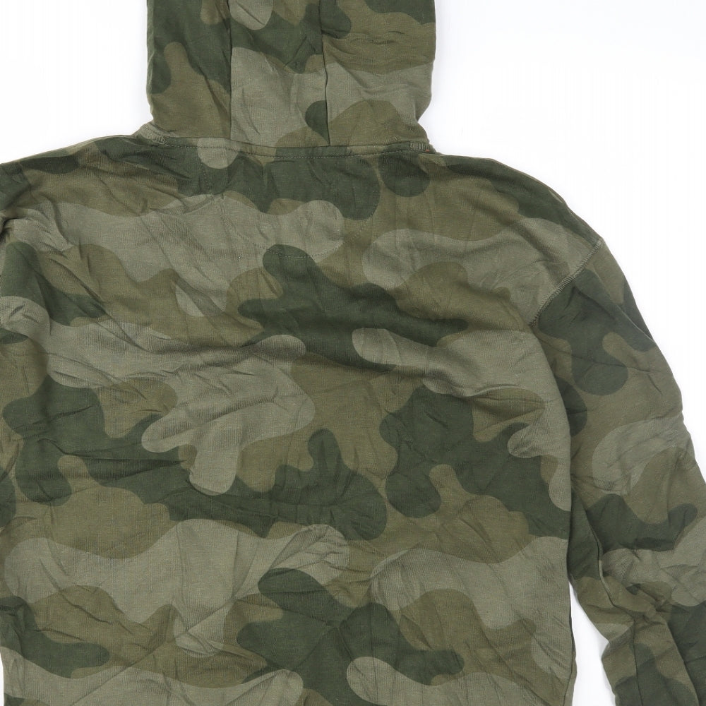 Primark Boys Green Camouflage  Pullover Hoodie Size 14-15 Years