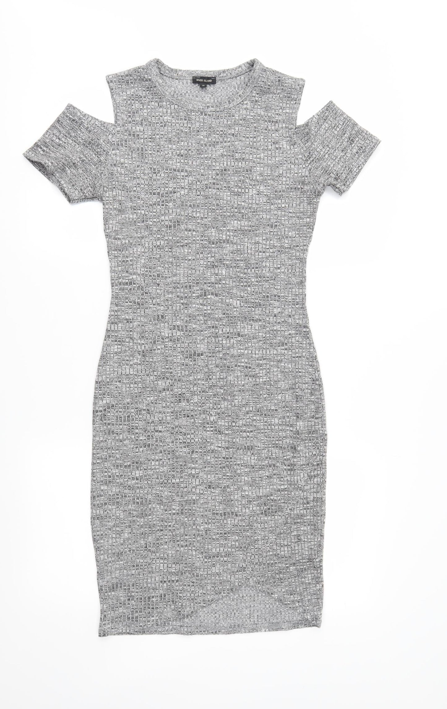 River Island Womens Grey  Jersey Sheath  Size 10