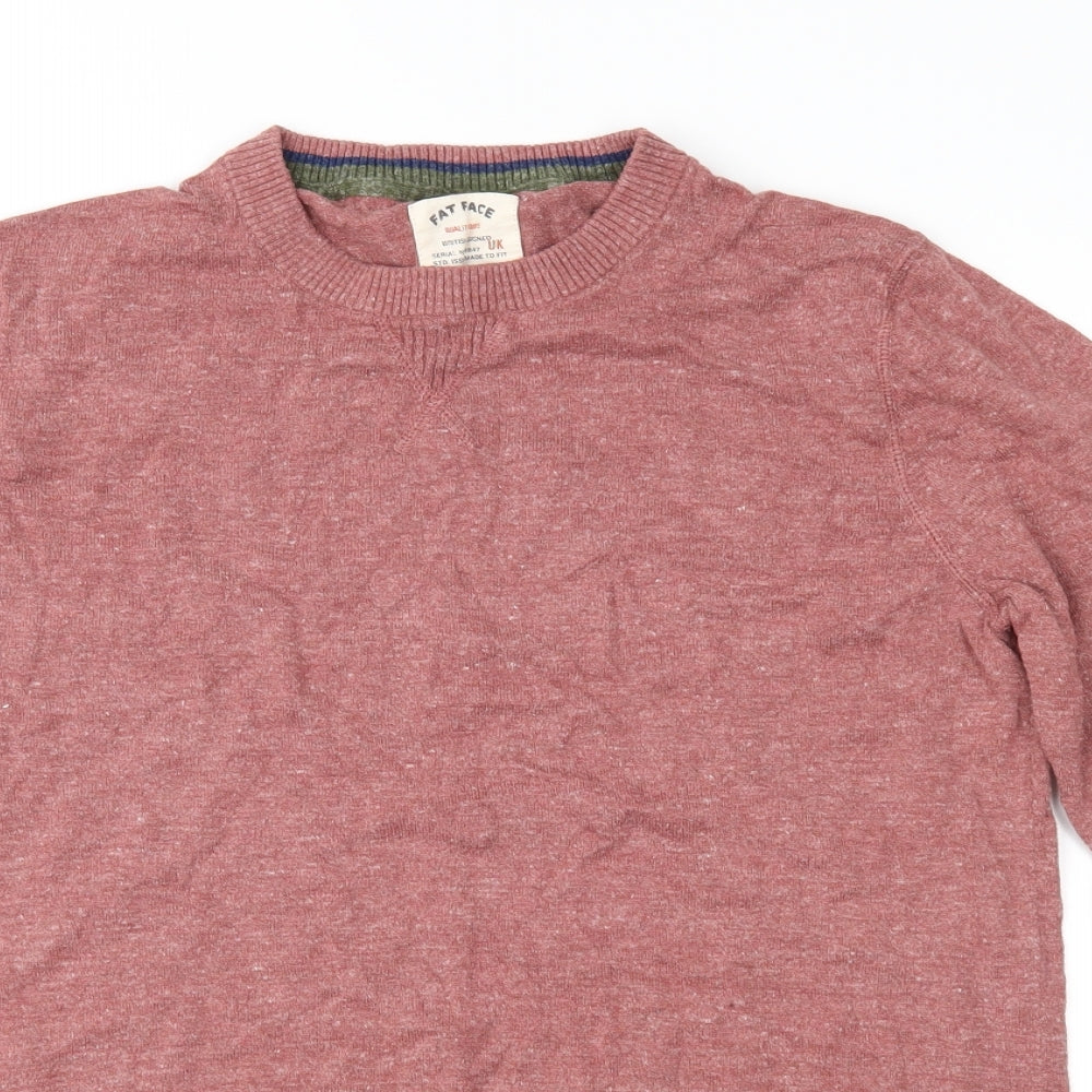 Fat Face Mens Pink  Knit Pullover Jumper Size M