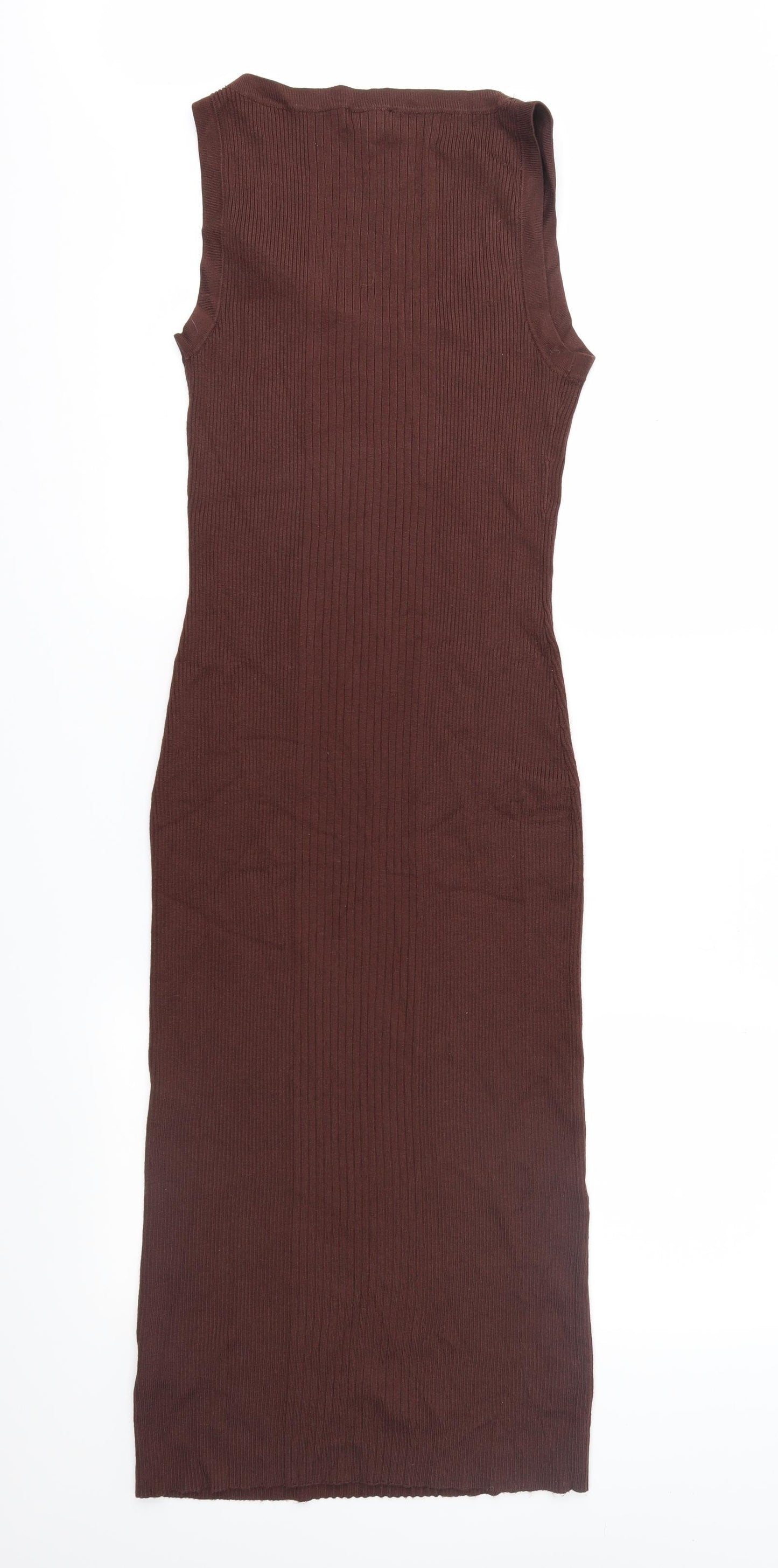 H&M Womens Brown  Knit Jumper Dress  Size M