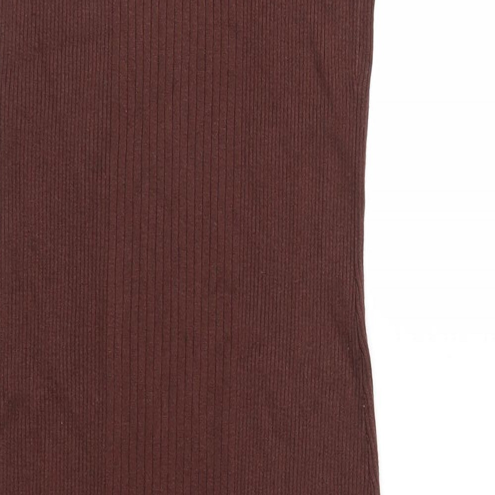 H&M Womens Brown  Knit Jumper Dress  Size M