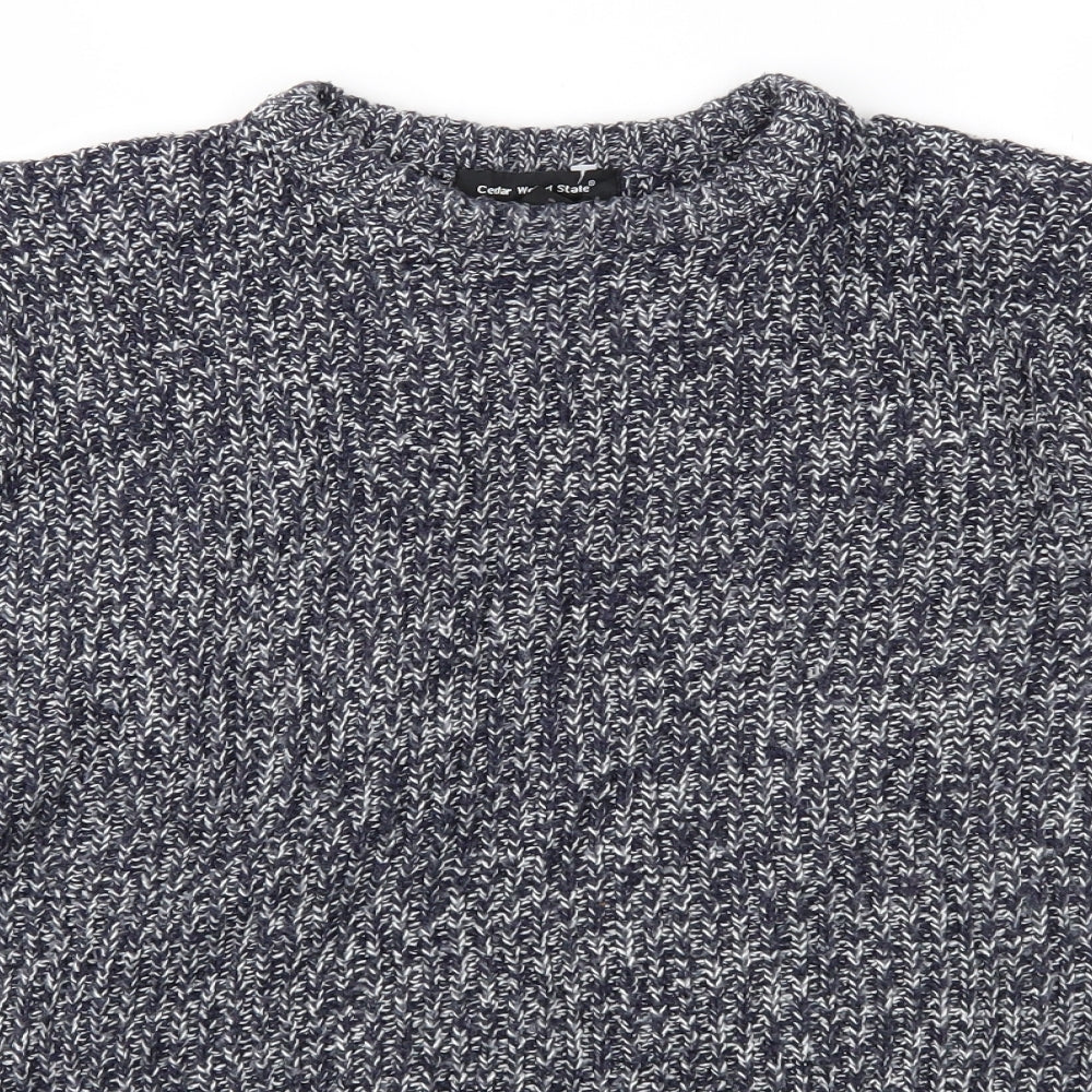 Cedar Wood State Mens Blue  Knit Pullover Jumper Size S