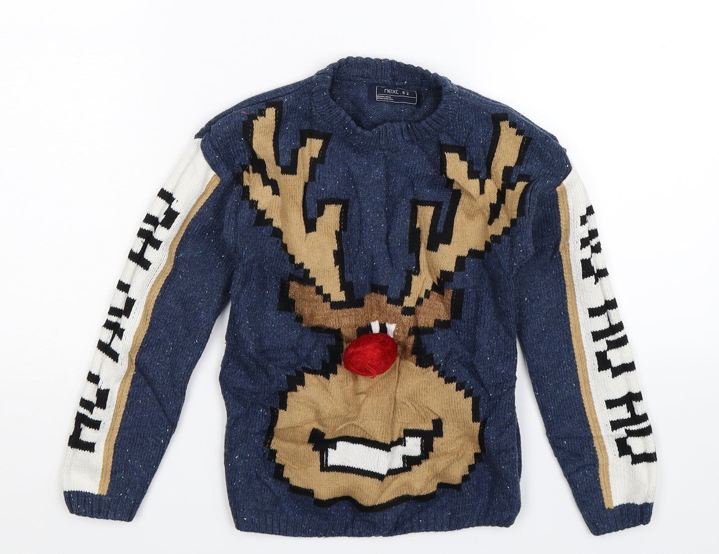 NEXT Boys Blue   Pullover Jumper Size 6 Years  - Christmas