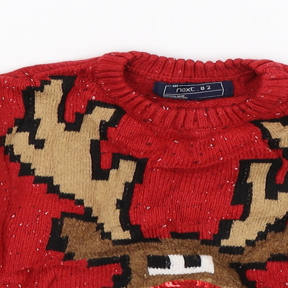 NEXT Boys Multicoloured  Knit Pullover Jumper Size 3 Years  - Christmas