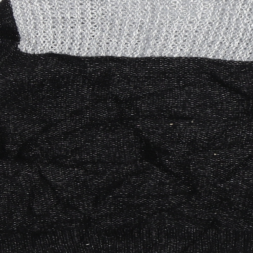 Diesel Womens Black  Knit Pullover Jumper Size 12