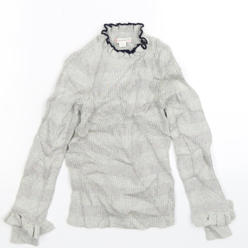 Crew Cuts Girls Grey  Knit Pullover Jumper Size 5-6 Years