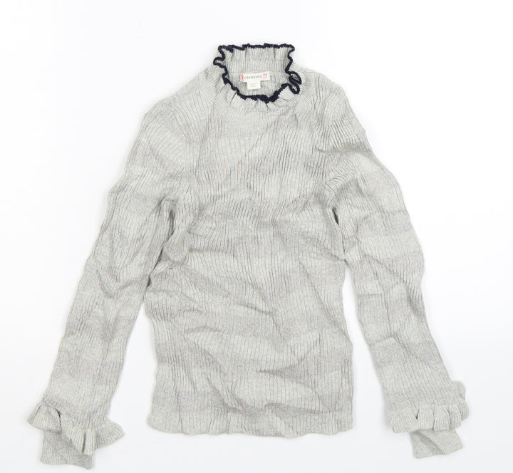Crew Cuts Girls Grey  Knit Pullover Jumper Size 5-6 Years