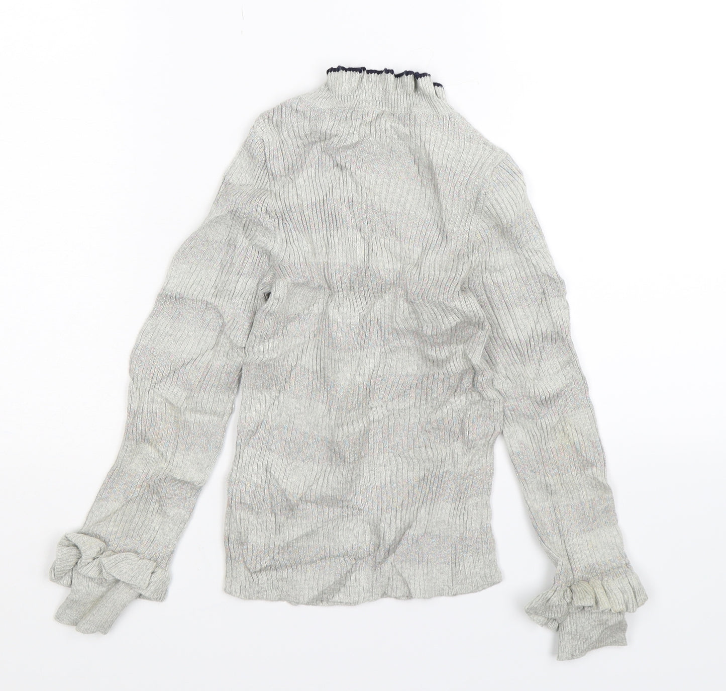 Crew Cuts Girls Grey  Knit Pullover Jumper Size 5-6 Years