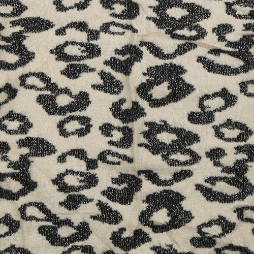 Per Una Womens Beige Animal Print Knit Pullover Jumper Size S  - Oversized