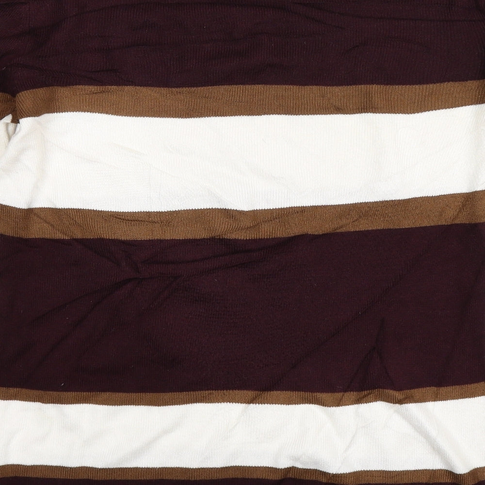 Dorothy Perkins Womens Multicoloured Striped Knit Pullover Jumper Size 14