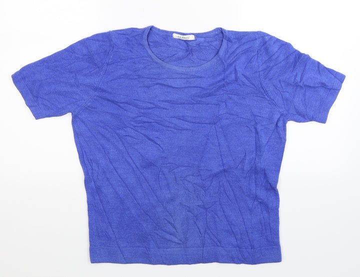 Marks and Spencer Womens Blue Knit Pullover Jumper Size 16