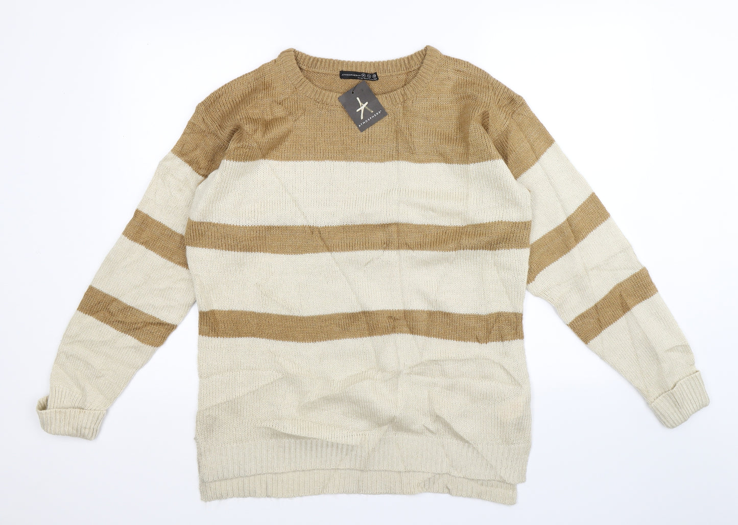 Atmosphere Womens Beige  Knit Pullover Jumper Size 14