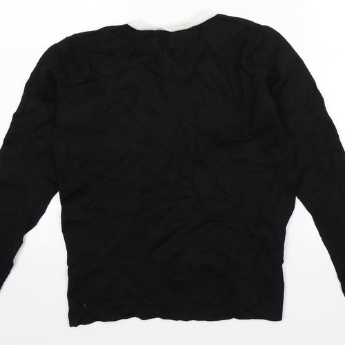 Topshop Womens Black  Knit Pullover Jumper Size 8