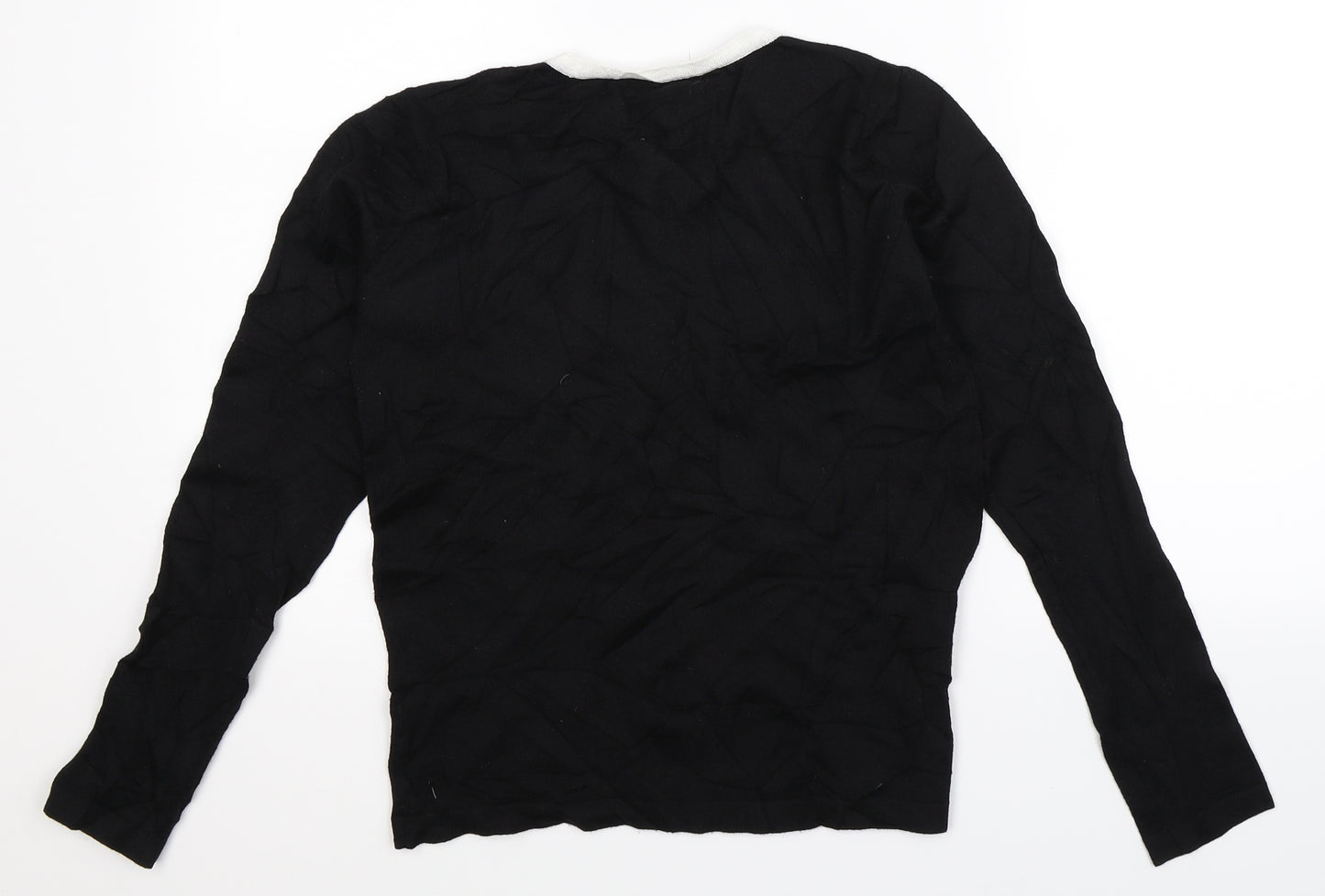 Topshop Womens Black  Knit Pullover Jumper Size 8