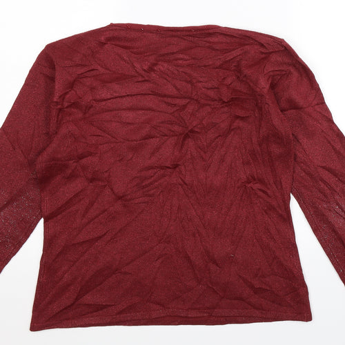 Preworn Womens Red  Knit Pullover Jumper Size M