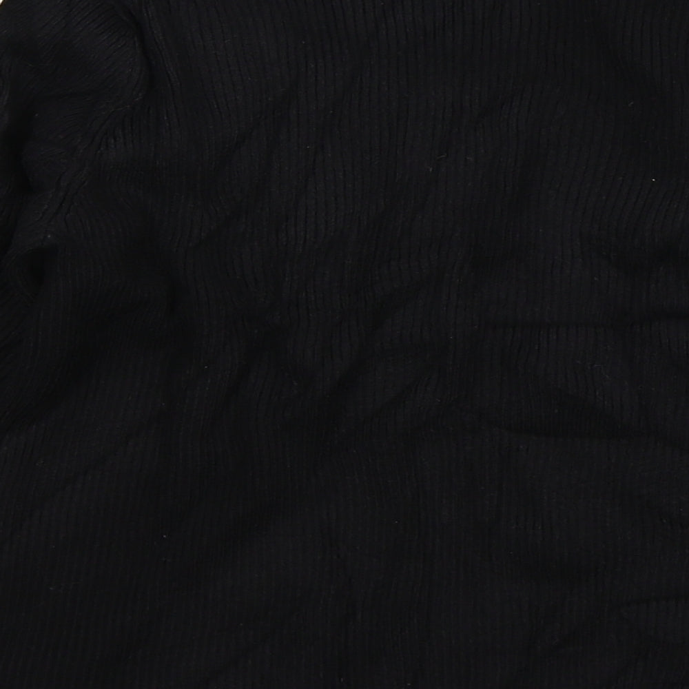 Zara Womens Black  Knit Pullover Jumper Size M