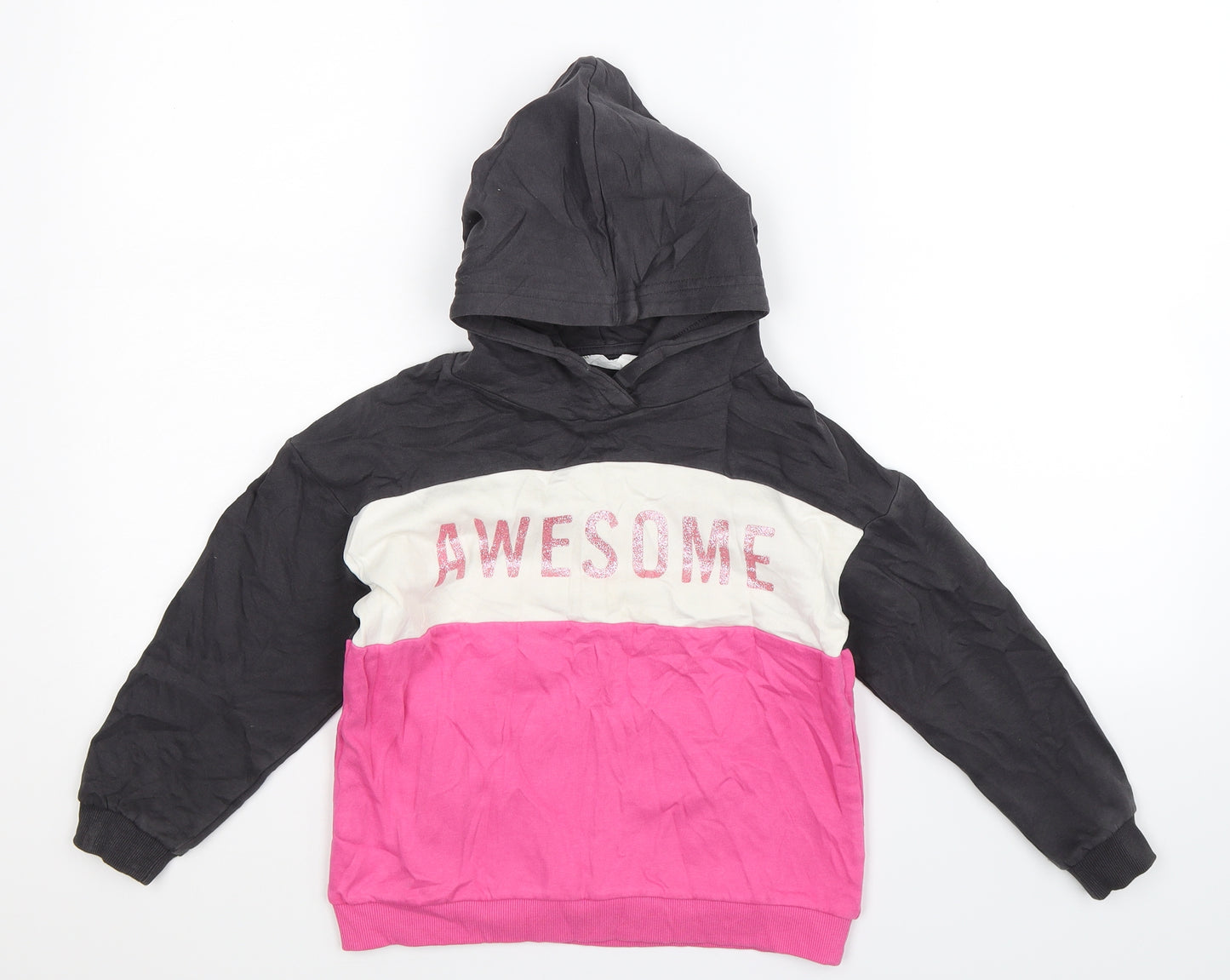 H&M Girls Multicoloured   Pullover Hoodie Size 7-8 Years