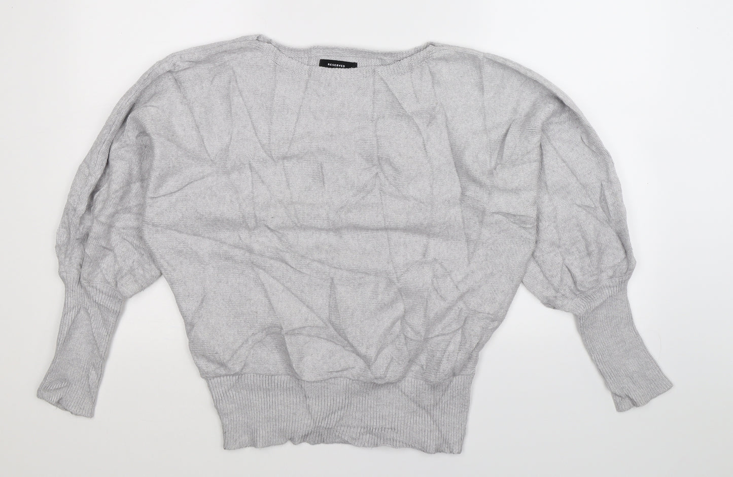 RESERVED Womens Grey  Knit Pullover Jumper Size S  - Oversized