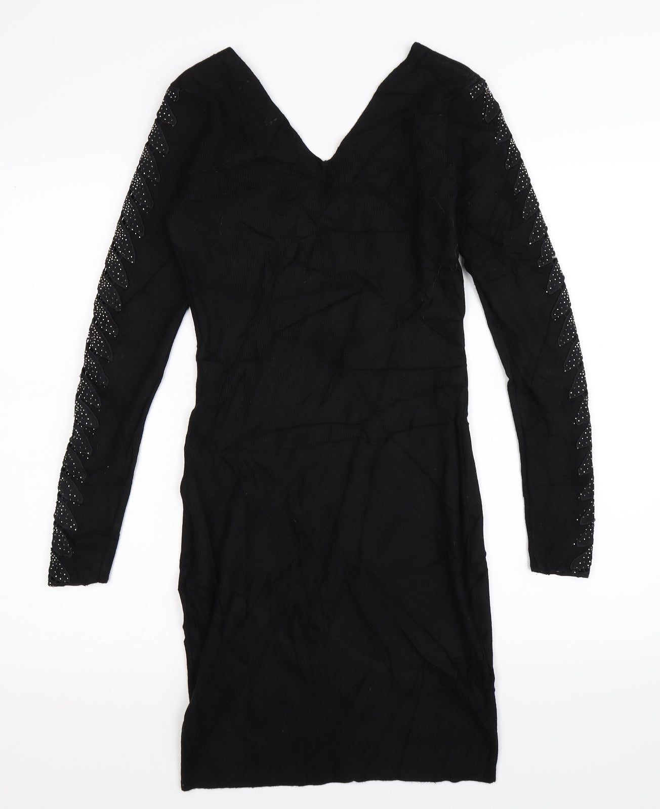 Mc Lorene Womens Black  Knit Jumper Dress  One Size