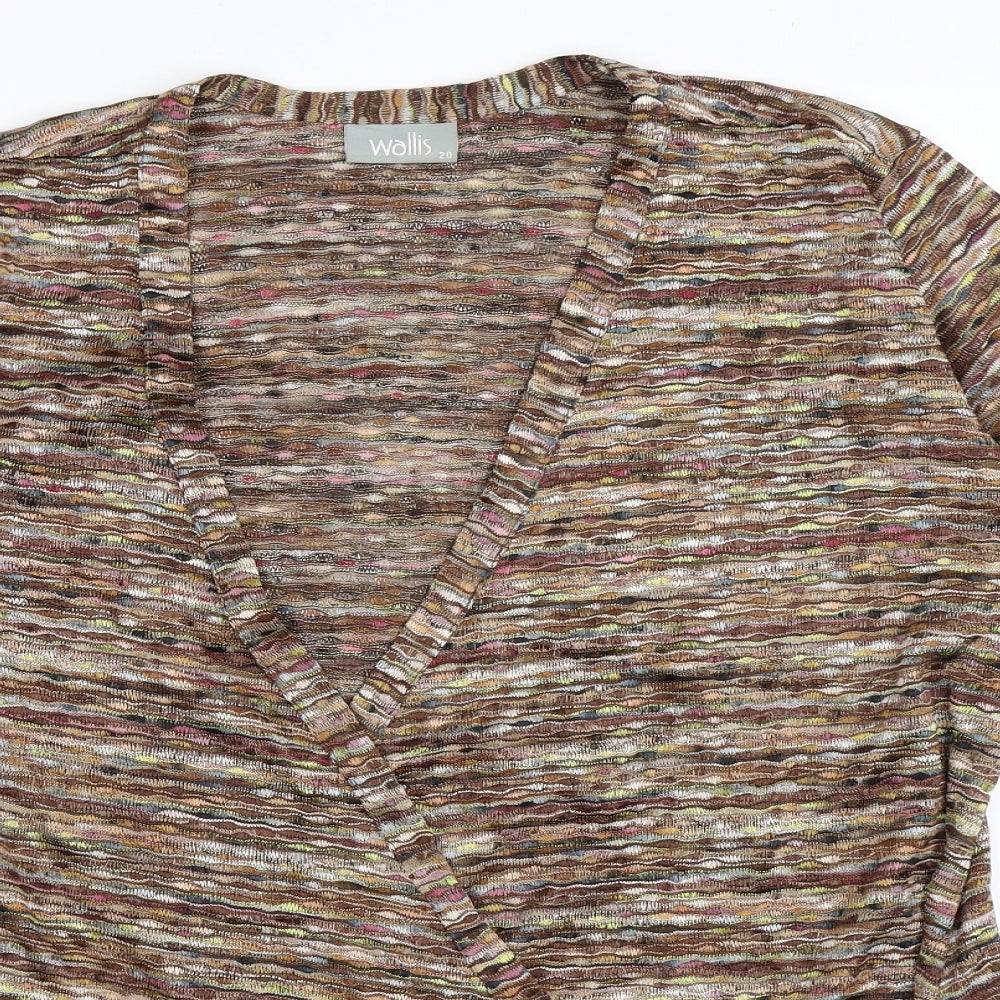 Wallis Womens Multicoloured  Knit Cardigan Jumper Size 20