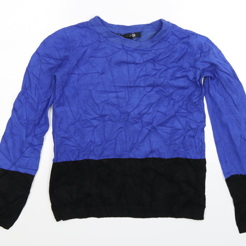 FOREVER 21 Womens Blue  Knit Pullover Jumper Size S