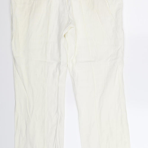 Marks and Spencer Womens White   Trousers  Size 18 L31 in
