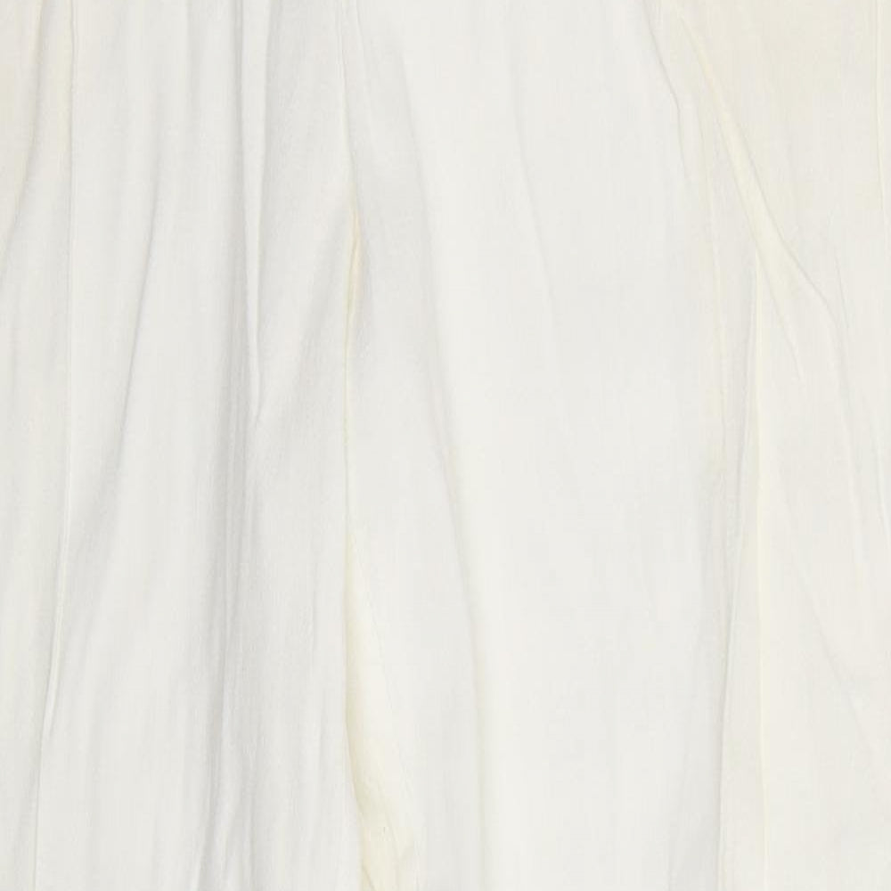 Marks and Spencer Womens White   Trousers  Size 18 L31 in