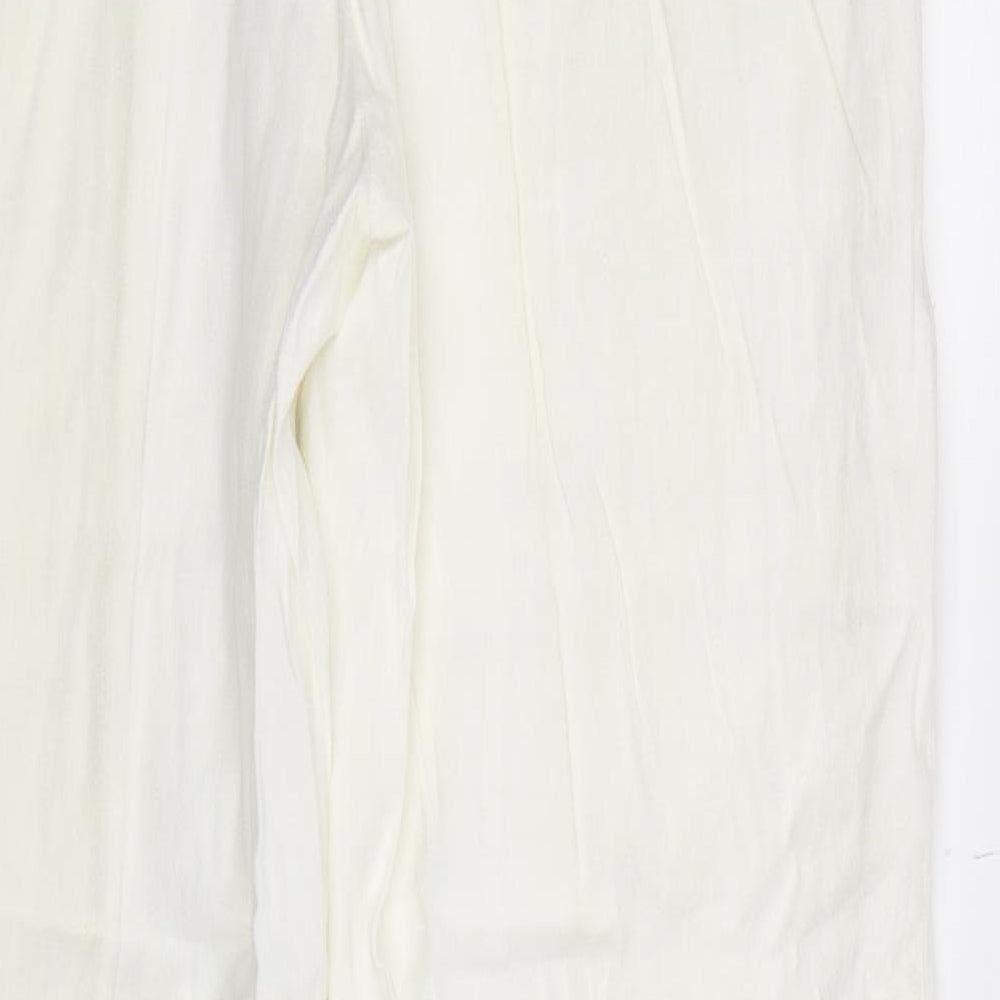 Marks and Spencer Womens White   Trousers  Size 18 L31 in