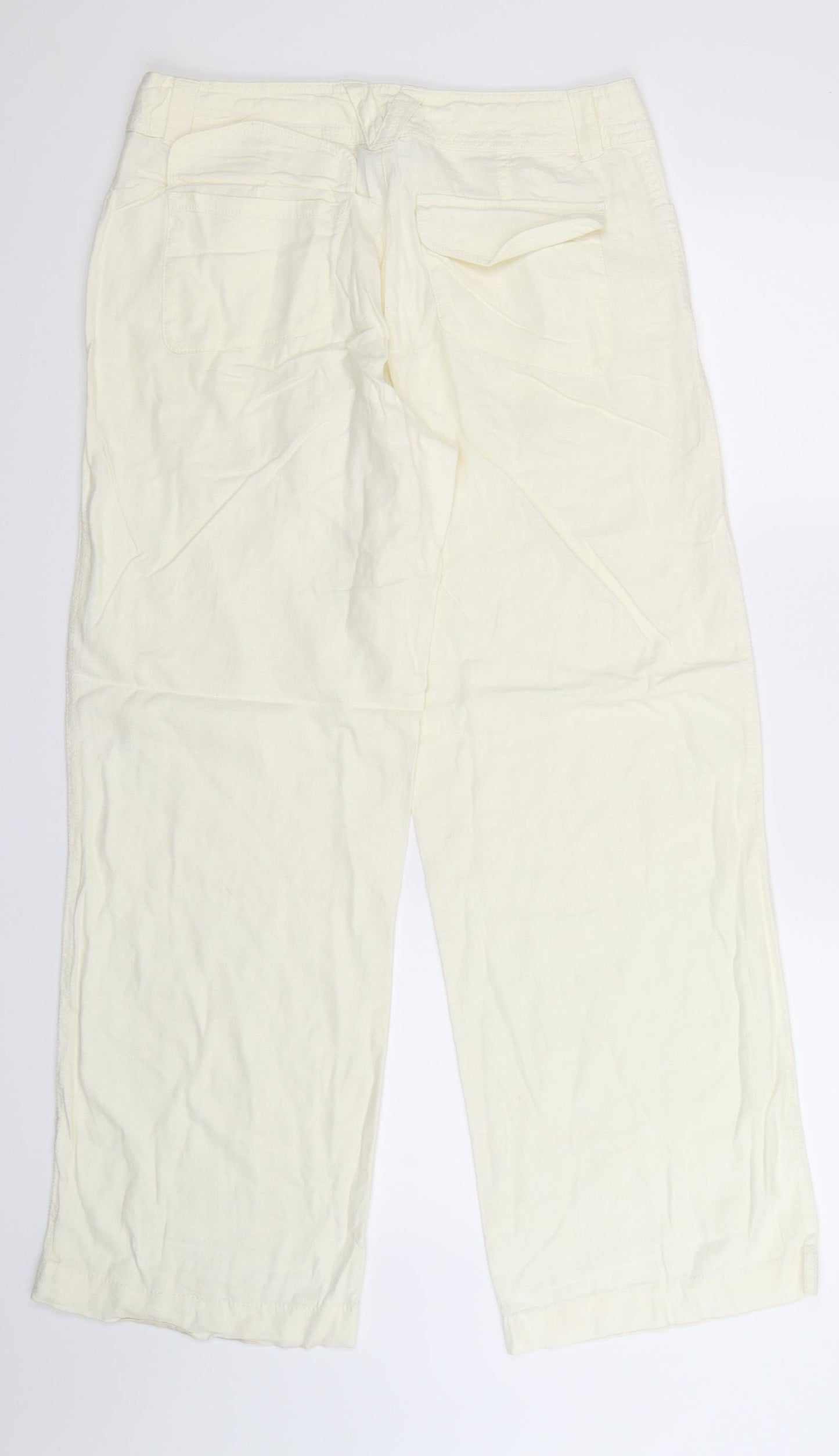 NEXT Womens White   Trousers  Size 12 L30 in