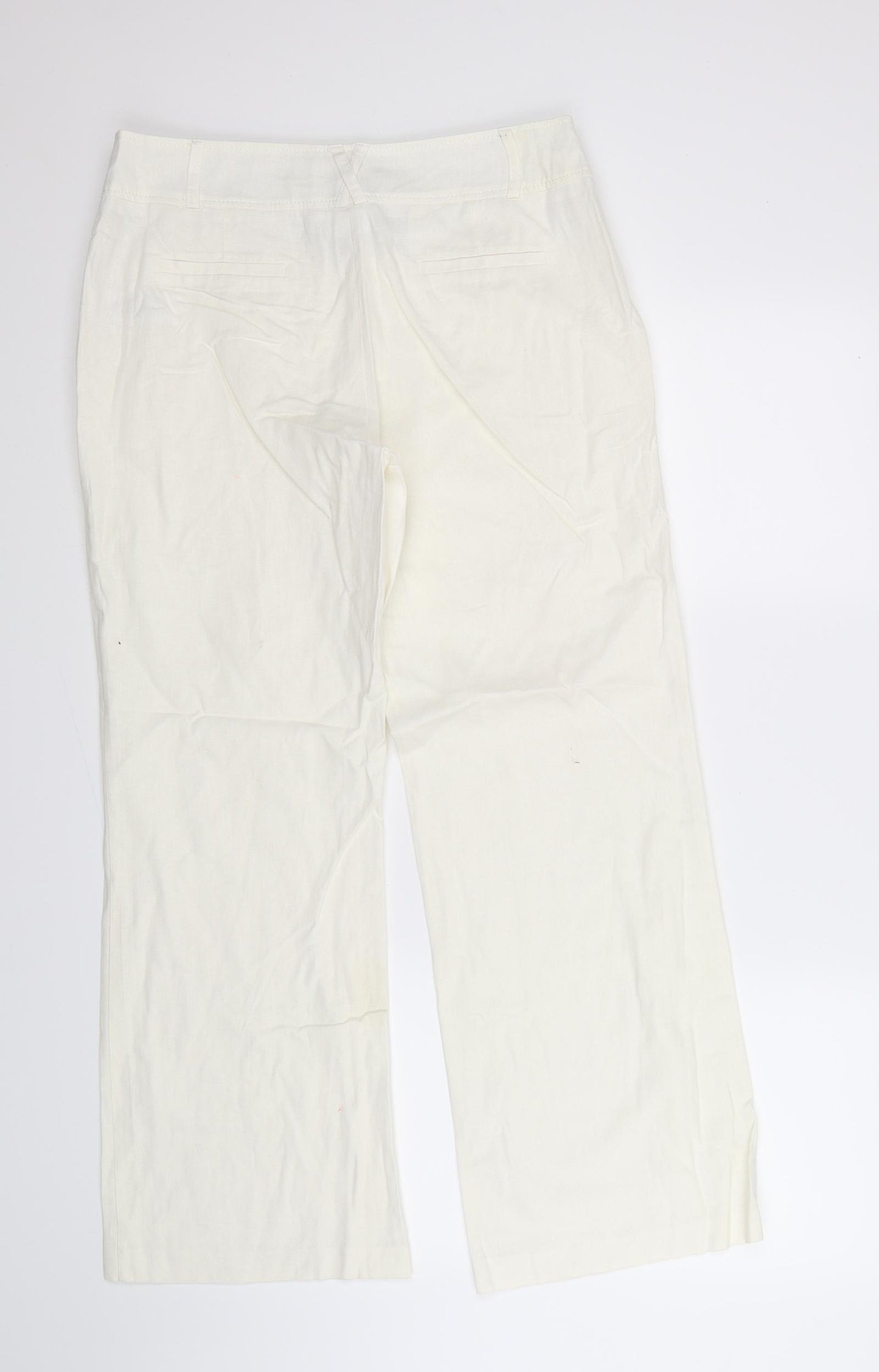 New Look Womens White   Trousers  Size 12 L28 in