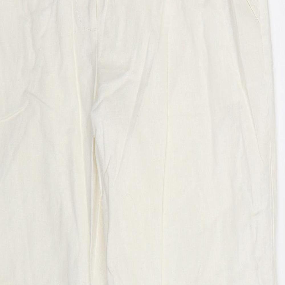 New Look Womens White   Trousers  Size 12 L28 in