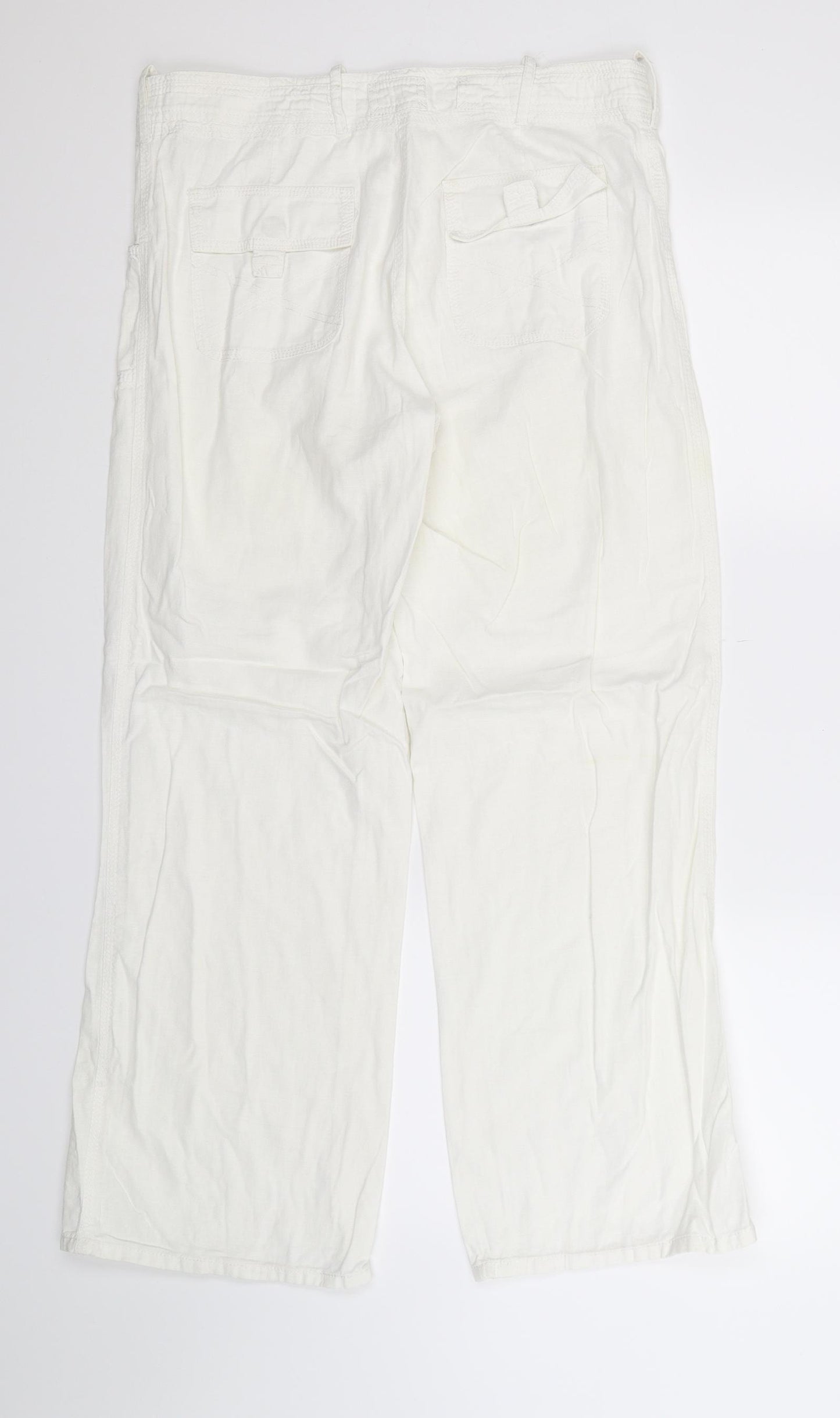 New Look Womens White   Trousers  Size 10 L29 in